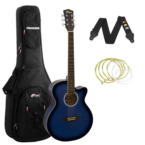 Tiger blue akustikgitarre pack - blue,