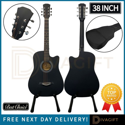 Schwarze akustikgitarre für - akustikgitarre,