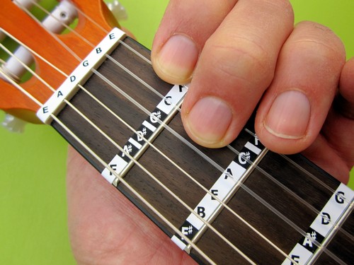 Gitarre note aufkleber - note,