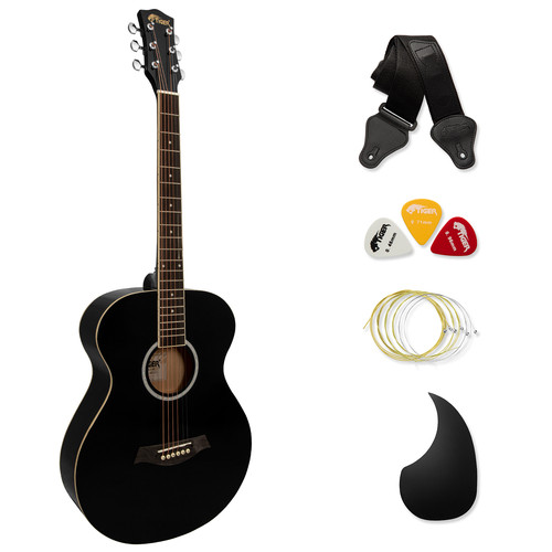 Tiger black akustikgitarre - black,