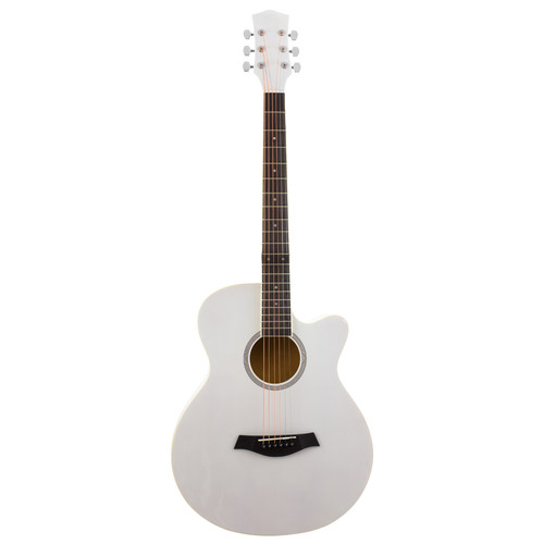 Weiße elektro akustik gitarre - weiße, elektro-akustik-gitarre